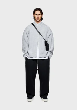 MKI CHUNKY RIB KNIT TRACK JACKET