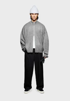 MKI MOHAIR BLEND KNIT TRACK JACKET