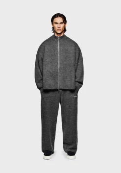 MKI MOHAIR BLEND KNIT TRACK JACKET