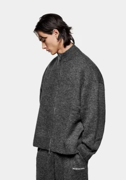 MKI MOHAIR BLEND KNIT TRACK JACKET